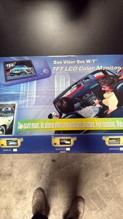Sun Visor With 7” LCD Color Monitor - Passenger Side
