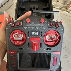 RadioMaster TX16S MKII Max 2.4GHz 16-Channel Radio System w/AG01 Gimbal (ELRS) (Red)