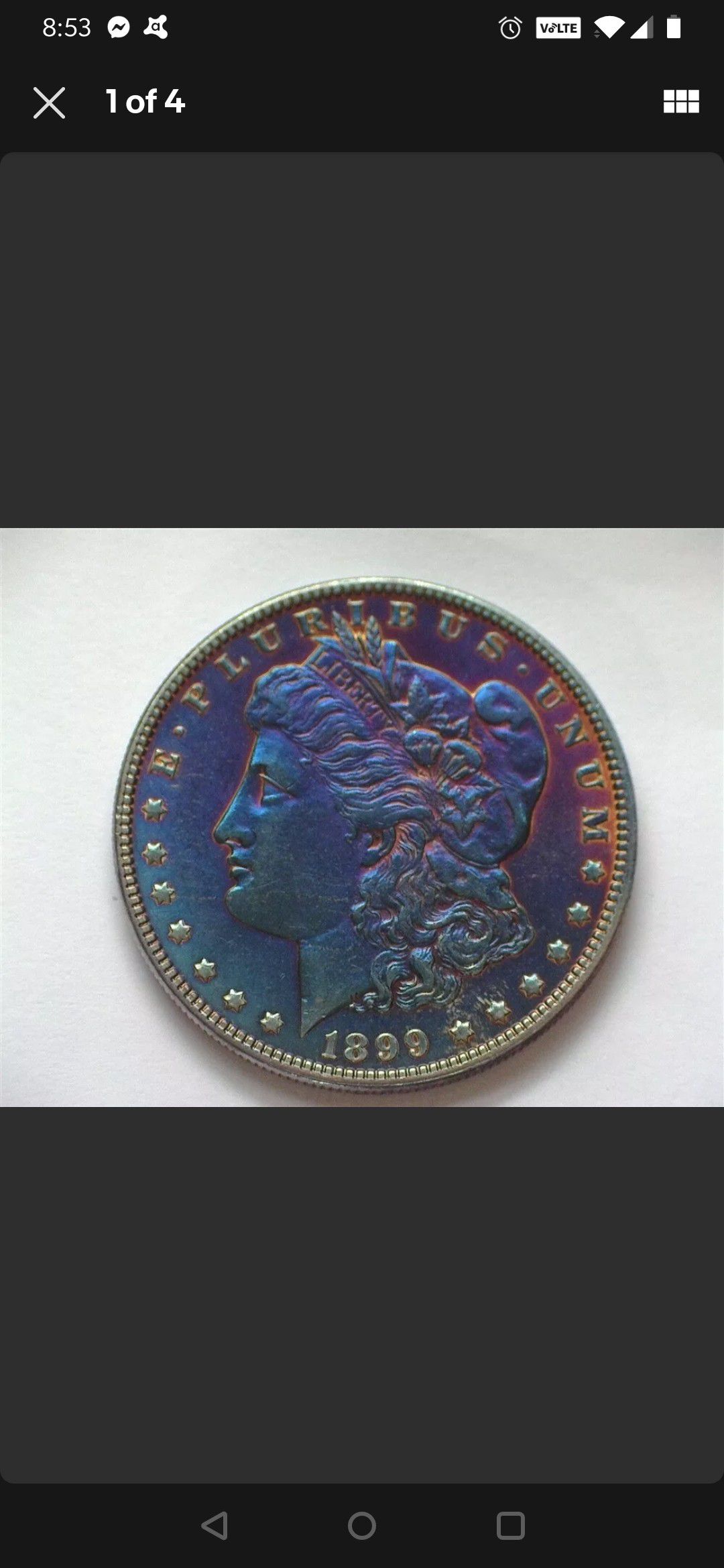UNCIRCULATED 1899 P Morgan Silver Dollar. Better date.