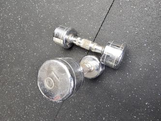 10 Pound Metal Dumbbells 