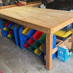 Sturdy Worktable W/ Vice