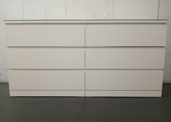 White Ikea 6 Drawer Dresser