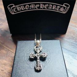 C H Cross Necklace