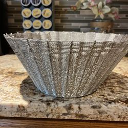 IMPULSE! Liza Stainless Steel Large Round Bread Basket or Fruit Bowl