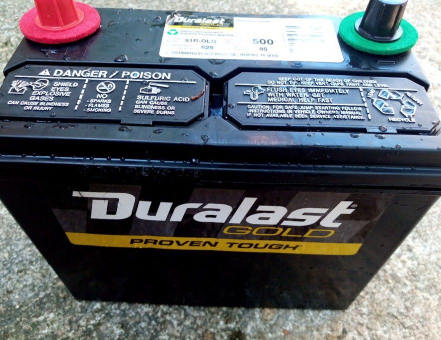 Duralast Gold group 51R battery perfect