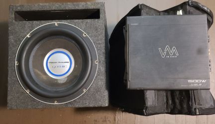 12 inch sub with box and 1200 watt amp