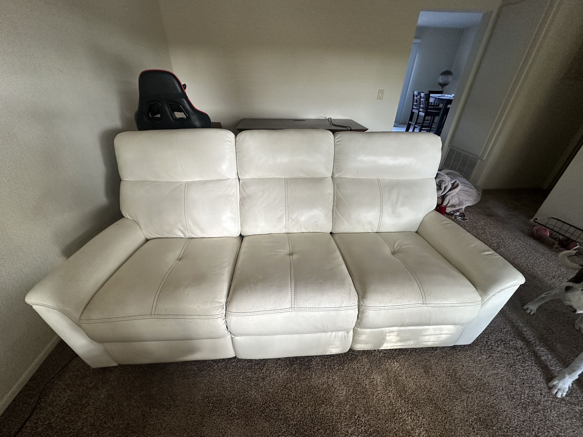 Leather Recliner & love seat