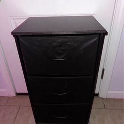 3 fabric storage drawer nightstand