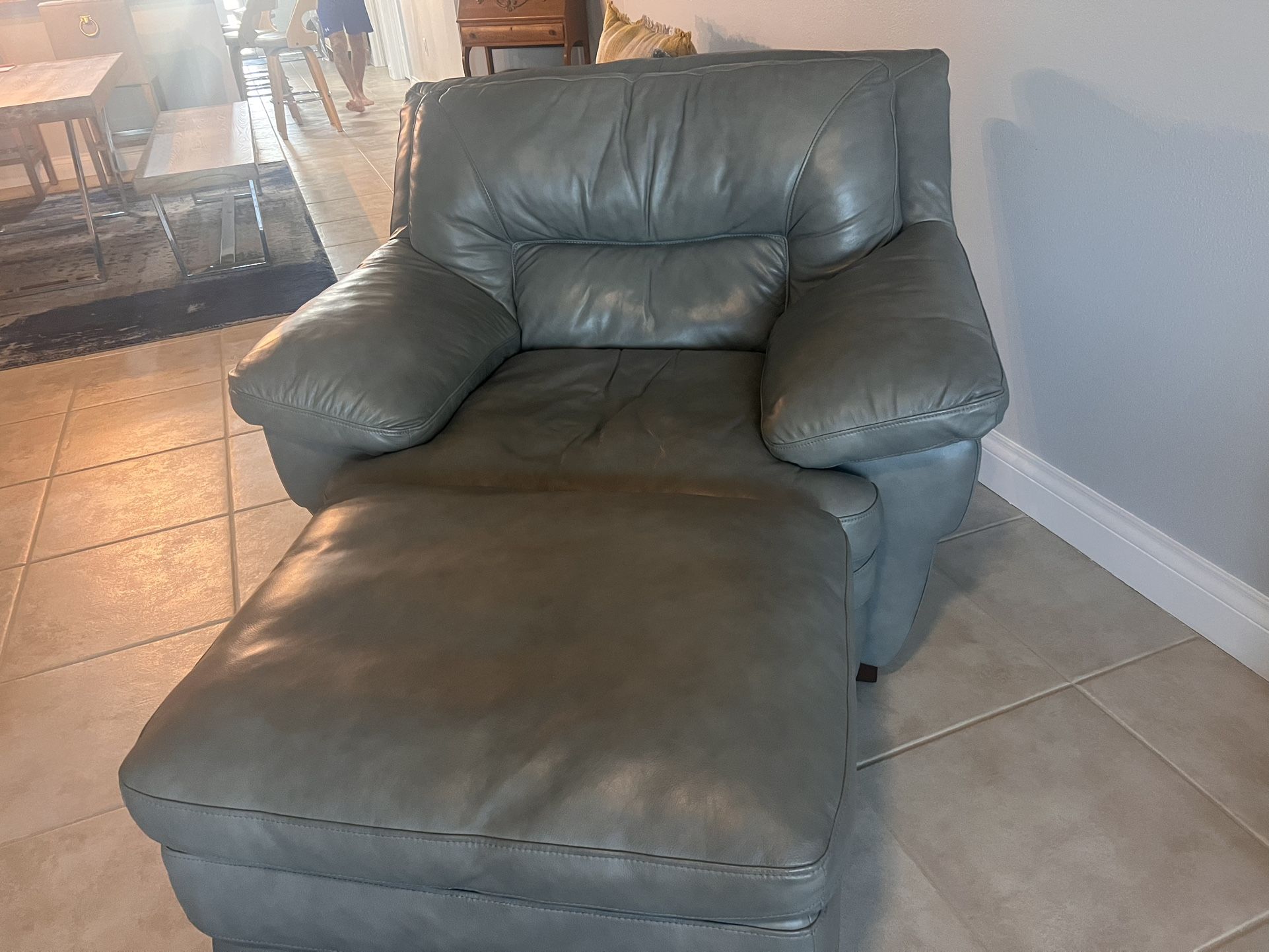 Two Lounge Chairs & Ottoman