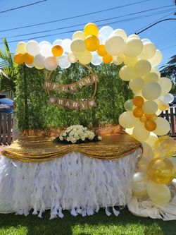 Balloons garland gender reveals baptism primera comunion baby shower tik tok