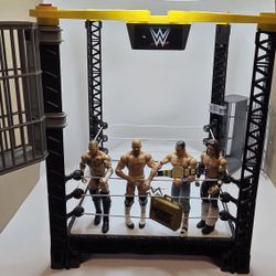 WWE Elite Ring Playset + 4 Figures (Cena, Punk, Cesaro, Morrison)
