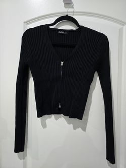 Long Sleeve Rib Crop