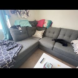 Sectional Couch w/ Queen pullout couch