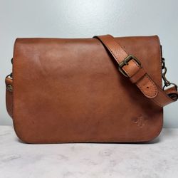 Patricia Nash leather flap saddle crossbody