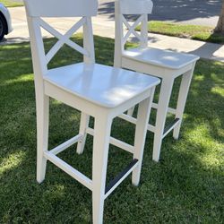 2 IKEA Ingolf Bar Stools
