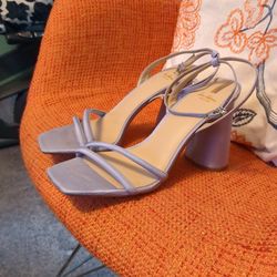 SAM EDELMAN Blue Chunky Heel Sandals