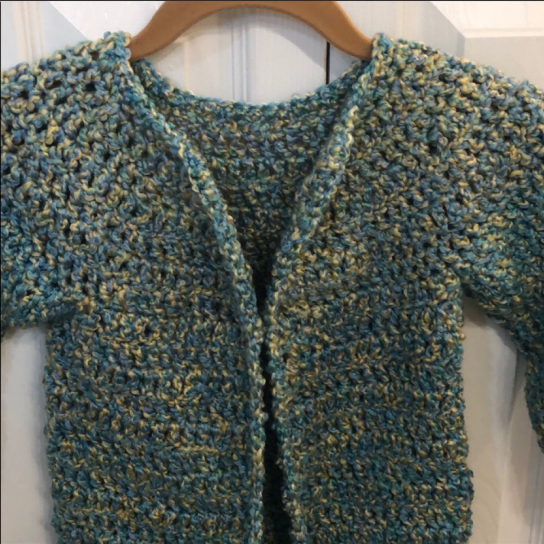 NEW Toddler (3) Girls Crochet Open Cardigan