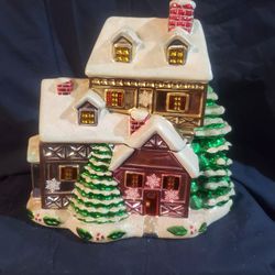Christmas House Cookie Jar