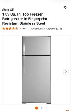 GE 17.5 Cu. Ft. Top Freezer Refrigerator