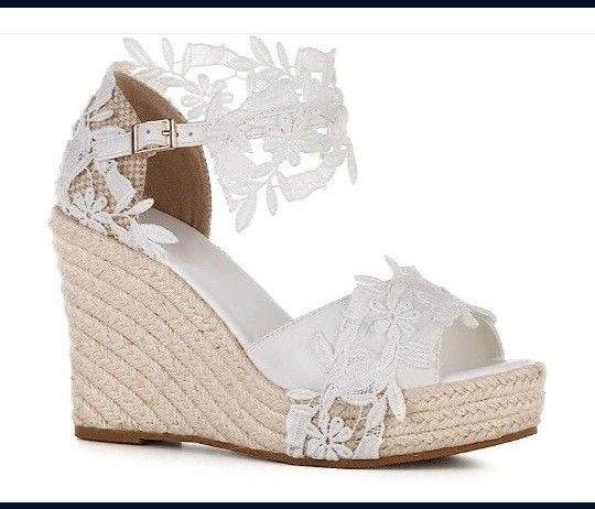 Women's Lace Wedge Heels