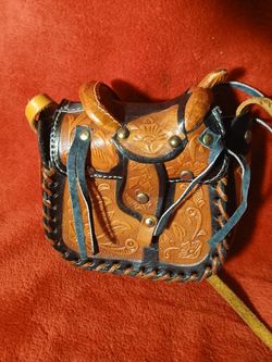 Very Small Leather Saddle Purse