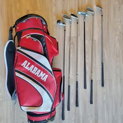 Golf clubs and bag