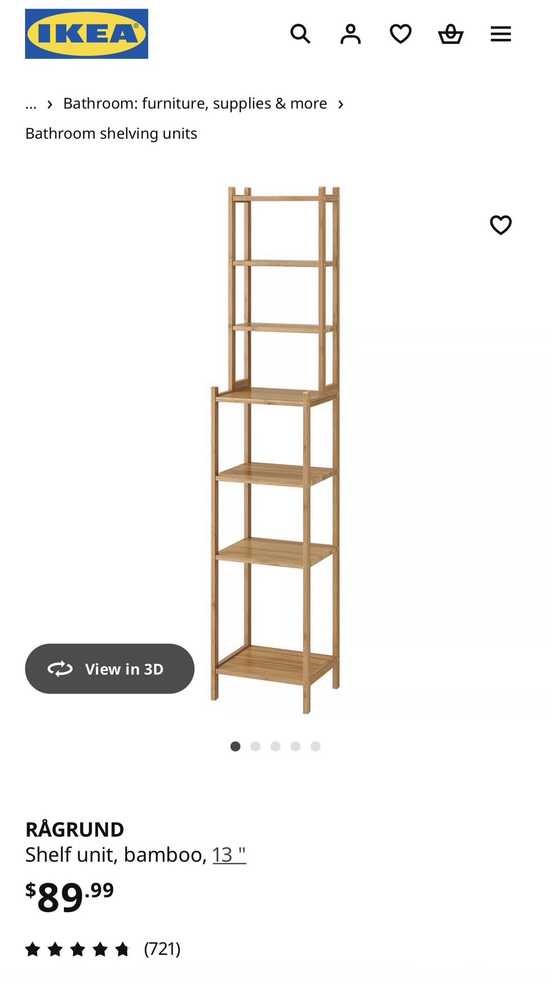 IKEA Bamboo Shelf