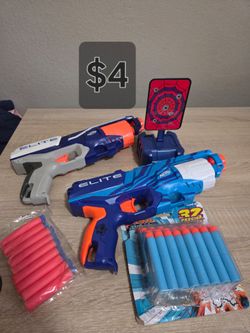 2 nerf elite toy with ammo & target