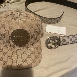 Gucci hat & Belt set