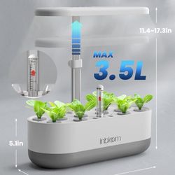 inBloom 12 Pods Hydroponics Growing System Indoor Garden with LED Grow Light and Pod Kit, Plants Germination Kit with 4.2L Water Pump Accelerate, Heig