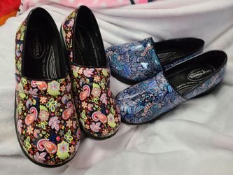 12W & 12WW EXCELLENT CONDITION Easy Works by Easy Street Women's Lyndee Slip Resistant Clogs