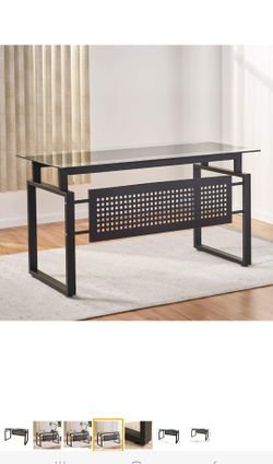 Glass office computer desk