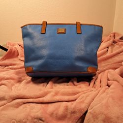 Gently Used Dooney & Bourke Sky Blue Charlaton Tote.  Almost Perfect Condition!