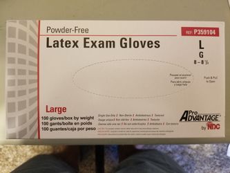 Latex Exam Gloves 100 pk Large