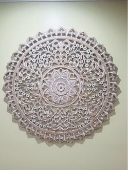 Large Ornate Carved Wooden Wall Décor – Excellent Condition