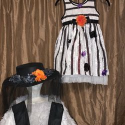  Catrina Halloween costume size 5T  Complete outfit B-3