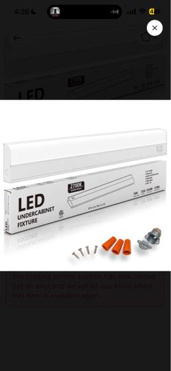 LED Undercabinet Light Fixture 2700K Warm White