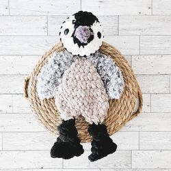 Crochet Penguin Plushie Snuggler Stuffed Animal Toy