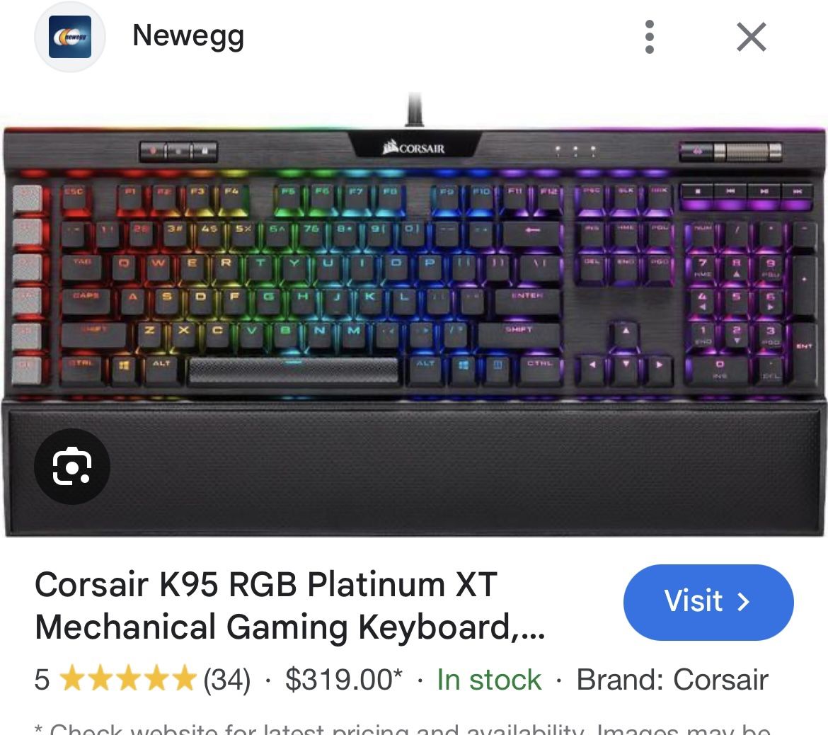 Corsair K95 RGB Platinum Keyboard
