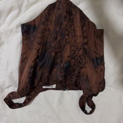 Brown And Black Corset Top