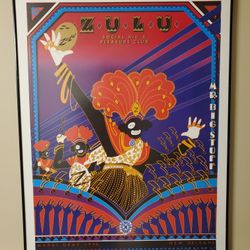1990 Mardi Gras New Orleans Louisiana Coleman Poster ZULU Social Aid & Pleasure 