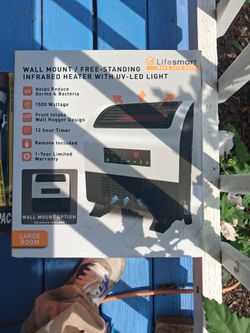 Wall mount or free stand infrared heater