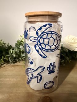 Cute glass ocean cup