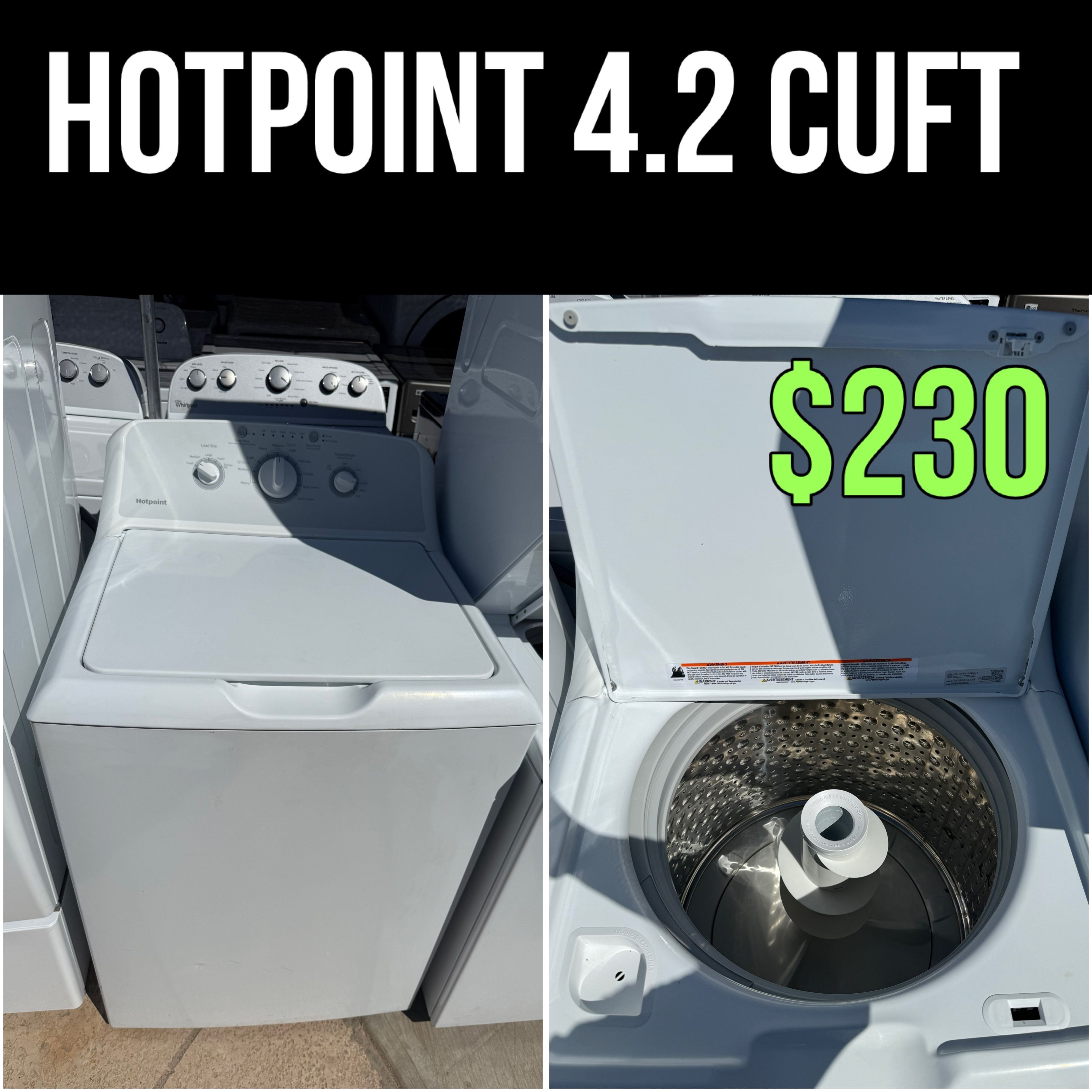 Hotpoint washer with heavy duty agitator and fabric softener dispenser