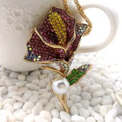 Beautiful! Betsey Johnson Flower Charm w/Free Chain