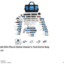 Kobalt 230pc Tool Set With Bag