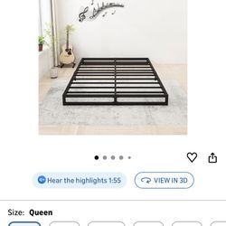 Queen 6 Inch Bed Frame Metal Platform 