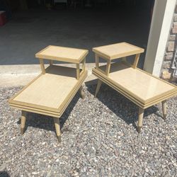 PAIR Mid Century End Tables. 