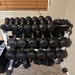 Set of dumbbells 2.5 lbs - 50 lbs. 