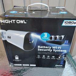 NEW Night Owl 4K HD 3 WIRE FREE Home Security Spotlight Cameras 1TB Hard Drive Wi-Fi Bluetooth Indoor Outdoor 